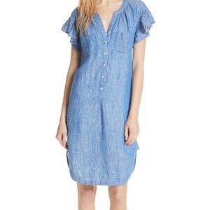 11. Joie 100% Linen Shirt Dress w/ Ruffle Sleeves